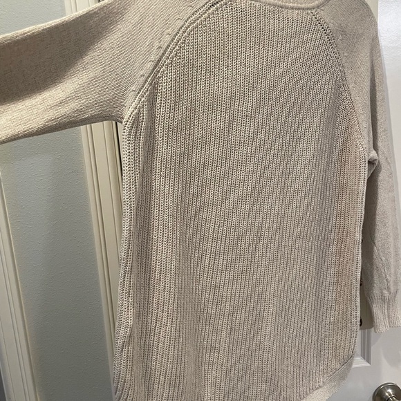 Cream sweater with button enclosed sides - Picture 3 of 5